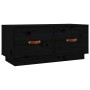 Mueble de TV de madera maciza de pino negro 80x34x35 cm en Muebles TV | Comprar online en Foru.es