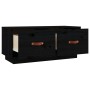 Mueble de TV de madera maciza de pino negro 80x34x35 cm en Muebles TV | Comprar online en Foru.es