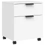 White plywood filing cabinet with wheels 45x38x54 cm by vidaXL, Filing cabinets - Ref: Foro24-811520, Price: 49,85 €, Discoun...