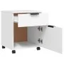 White plywood filing cabinet with wheels 45x38x54 cm by vidaXL, Filing cabinets - Ref: Foro24-811520, Price: 49,85 €, Discoun...