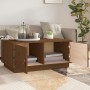Mesa de centro madera maciza de pino marrón miel 80x50x35 cm en Mesas de centro | Comprar online en Foru.es