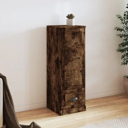 Aparador alto madera contrachapada roble humo 36x35,5x103,5 cm de vidaXL, Aparadores - Ref: Foro24-816309, Precio: 68,18 €, D...