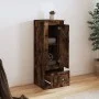 Aparador alto madera contrachapada roble humo 36x35,5x103,5 cm de vidaXL, Aparadores - Ref: Foro24-816309, Precio: 68,18 €, D...