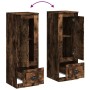 Aparador alto madera contrachapada roble humo 36x35,5x103,5 cm de vidaXL, Aparadores - Ref: Foro24-816309, Precio: 69,32 €, D...