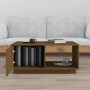 Mesa de centro madera maciza de pino marrón miel 80x50x35,5 cm en Mesas de centro | Comprar online en Foru.es