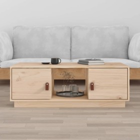 Mesa de centro de madera maciza de pino 100x50x35 cm en Mesas de centro | Comprar online en Foru.es