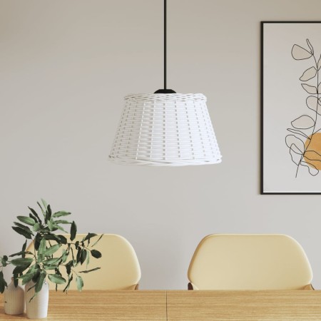 Pantalla para lámpara de techo mimbre blanco Ø50x30 cm de vidaXL, Pantallas para lámparas - Ref: Foro24-364371, Precio: 59,59...