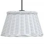 Pantalla para lámpara de techo mimbre blanco Ø50x30 cm de vidaXL, Pantallas para lámparas - Ref: Foro24-364371, Precio: 58,61...