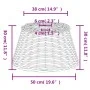 Pantalla para lámpara de techo mimbre blanco Ø50x30 cm de vidaXL, Pantallas para lámparas - Ref: Foro24-364371, Precio: 58,61...