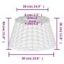 Pantalla para lámpara de techo mimbre blanco Ø50x30 cm de vidaXL, Pantallas para lámparas - Ref: Foro24-364371, Precio: 59,59...