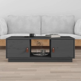 Mesa de centro de madera maciza de pino gris 100x50x35 cm en Mesas de centro | Comprar online en Foru.es