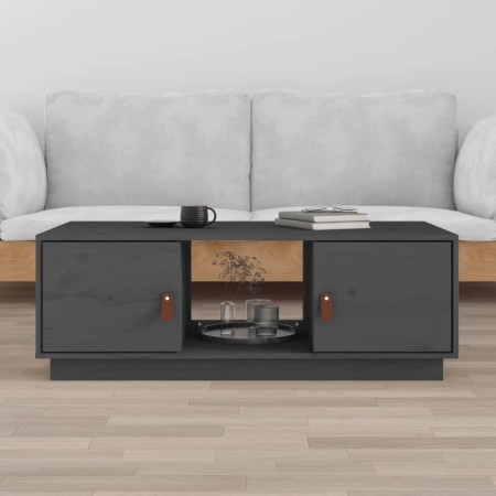 Mesa de centro de madera maciza de pino gris 100x50x35 cm en Mesas de centro | Comprar online en Foru.es