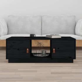 Mesa de centro de madera maciza de pino negro 100x50x35 cm en Mesas de centro | Comprar online en Foru.es