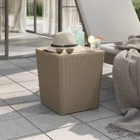 Mesa de jardín con tapa extraíble polipropileno marrón claro de vidaXL, Mesas de jardín - Ref: Foro24-364154, Precio: 77,75 €...
