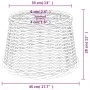 Pantalla para lámpara de techo mimbre marrón Ø45x28 cm de vidaXL, Pantallas para lámparas - Ref: Foro24-364378, Precio: 59,96...