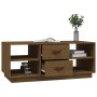 Mesa de centro madera maciza de pino marrón miel 100x50x41 cm en Mesas de centro | Comprar online en Foru.es