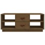 Mesa de centro madera maciza de pino marrón miel 100x50x41 cm en Mesas de centro | Comprar online en Foru.es