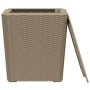 Mesa de jardín con tapa extraíble polipropileno marrón claro de vidaXL, Mesas de jardín - Ref: Foro24-364154, Precio: 79,39 €...