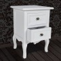 Mesitas de noche con 2 cajones 2 unidades MDF blanca de vidaXL, Mesitas de noche - Ref: Foro24-60638, Precio: 165,75 €, Descu...