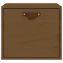 Armario de pared madera maciza de pino marrón miel 40x30x35 cm en Estanterías | Comprar online en Foru.es