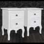 Mesitas de noche con 2 cajones 2 unidades MDF blanca de vidaXL, Mesitas de noche - Ref: Foro24-60638, Precio: 165,75 €, Descu...