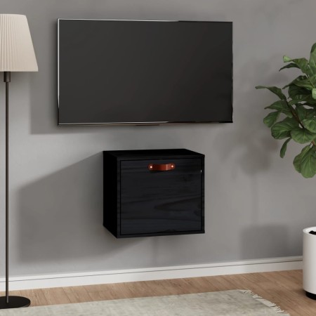 Armario de pared de madera maciza de pino negro 40x30x35 cm en Estanterías | Comprar online en Foru.es