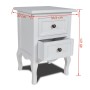Mesitas de noche con 2 cajones 2 unidades MDF blanca de vidaXL, Mesitas de noche - Ref: Foro24-60638, Precio: 165,75 €, Descu...