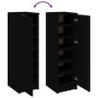 Mueble zapatero madera contrachapada negro 30x35x100 cm de vidaXL, Zapateros y organizadores de calzado - Ref: Foro24-811431,...