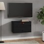 Armario de pared de madera maciza de pino negro 60x30x35 cm en Estanterías | Comprar online en Foru.es