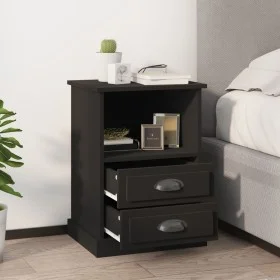Mesitas de noche 2 unidades negro 43x36x60 cm de vidaXL, Mesitas de noche - Ref: Foro24-816331, Precio: 80,78 €, Descuento: %