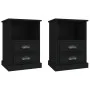 Mesitas de noche 2 unidades negro 43x36x60 cm de vidaXL, Mesitas de noche - Ref: Foro24-816331, Precio: 80,78 €, Descuento: %