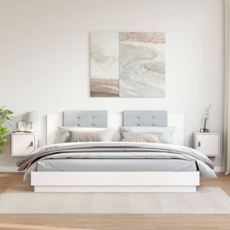 Armarios de pared 2 uds madera maciza pino blanco 31,5x30x30 cm en Estanterías | Comprar online en Foru.es