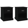 Mesitas de noche 2 uds madera contrachapada negro 39x39x47,5 cm de vidaXL, Mesitas de noche - Ref: Foro24-816131, Precio: 64,...