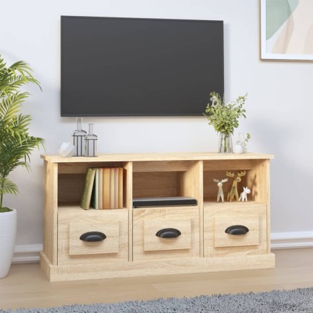 Mueble para TV madera contrachapada roble Sonoma 100x35x50 cm de vidaXL, Muebles TV - Ref: Foro24-816291, Precio: 69,95 €, De...