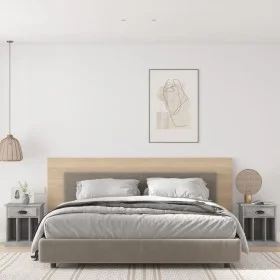 Mesitas de noche 2 unidades gris hormigón 43x36x50 cm de vidaXL, Mesitas de noche - Ref: Foro24-816353, Precio: 64,24 €, Desc...