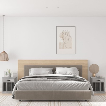 Mesitas de noche 2 unidades gris hormigón 43x36x50 cm de vidaXL, Mesitas de noche - Ref: Foro24-816353, Precio: 64,86 €, Desc...