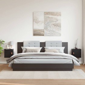 Armarios de pared 2 uds madera maciza pino negro 31,5x30x30 cm en Estanterías | Comprar online en Foru.es