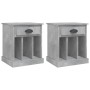 Mesitas de noche 2 unidades gris hormigón 43x36x50 cm de vidaXL, Mesitas de noche - Ref: Foro24-816353, Precio: 64,86 €, Desc...