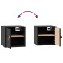 Armarios de pared 2 uds madera maciza pino negro 31,5x30x30 cm en Estanterías | Comprar online en Foru.es