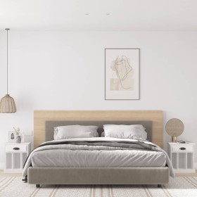 Mesitas de noche 2 unidades color blanco 43x36x50 cm de vidaXL, Mesitas de noche - Ref: Foro24-816345, Precio: 60,12 €, Descu...