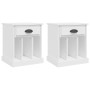 Mesitas de noche 2 unidades color blanco 43x36x50 cm de vidaXL, Mesitas de noche - Ref: Foro24-816345, Precio: 60,12 €, Descu...