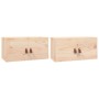 Armarios de pared 2 uds madera maciza de pino 60x30x30 cm en Estanterías | Comprar online en Foru.es