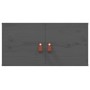 Armarios de pared 2 uds madera maciza de pino gris 60x30x30 cm en Estanterías | Comprar online en Foru.es