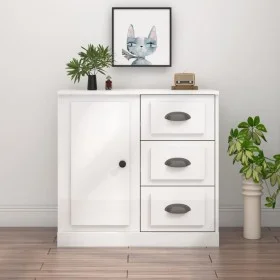 Glossy white plywood sideboard 70x35.5x67.5 cm by vidaXL, Sideboards - Ref: Foro24-816194, Price: 73,58 €, Discount: %