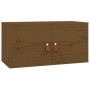 Armario de pared madera maciza de pino marrón miel 60x30x30 cm en Estanterías | Comprar online en Foru.es