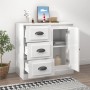 Aparador madera contrachapada blanco brillante 70x35,5x67,5 cm de vidaXL, Aparadores - Ref: Foro24-816194, Precio: 74,81 €, D...