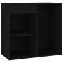 Armario de maquillaje madera contrachapada negro 80x40x75 cm de vidaXL, Taquillas y armarios de almacenamiento - Ref: Foro24-...