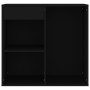 Armario de maquillaje madera contrachapada negro 80x40x75 cm de vidaXL, Taquillas y armarios de almacenamiento - Ref: Foro24-...
