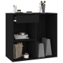 Armario de maquillaje madera contrachapada negro 80x40x75 cm de vidaXL, Taquillas y armarios de almacenamiento - Ref: Foro24-...