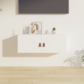 Armario de pared de madera maciza de pino blanco 80x30x30 cm en Estanterías | Comprar online en Foru.es